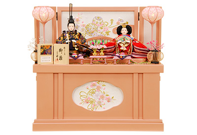 K-300 収納飾り 雛人形 京都西陣金襴　彩り花鳥文様
