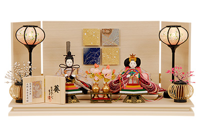 K-521 平飾り 雛人形　京都西陣帯 箔屋清兵衛　高台寺蒔絵　【柴田家千代】