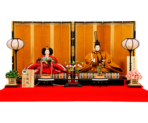 京雛 103　桐竹鳳凰黄櫨染（こうろせん）