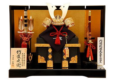 五月人形 K-305　兜平飾り　竹雀ノ兜　佳月オリジナル