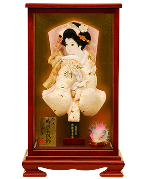 H27　10号　羽子板　京都西陣帯 山口美術織物 献上春菊文