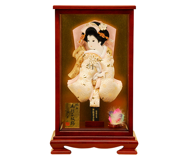 H27　10号　羽子板　京都西陣帯 山口美術織物 献上春菊文