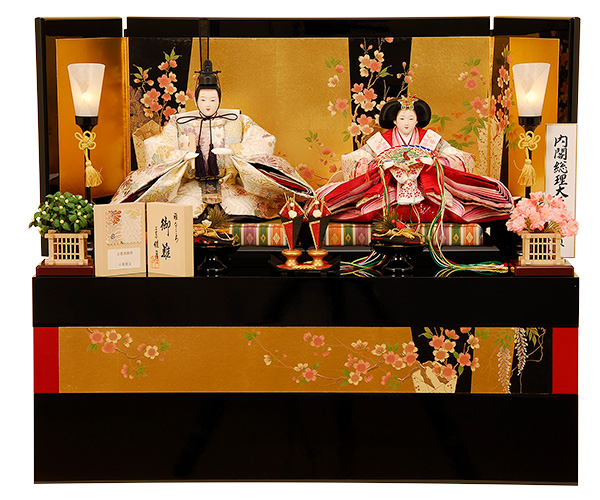 K-308 収納飾り 雛人形 京都西陣帯　小菊重文