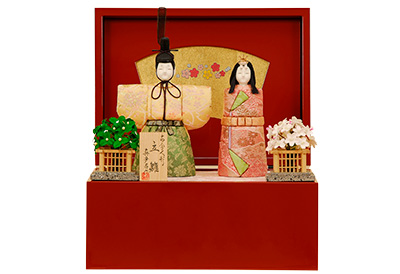 K-430 真多呂作 親王飾り 立雛【木目込人形】