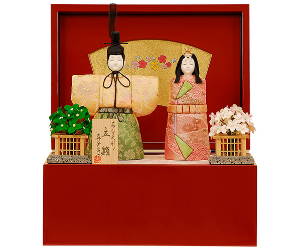 K-430 真多呂作 親王飾り 立雛【木目込人形】