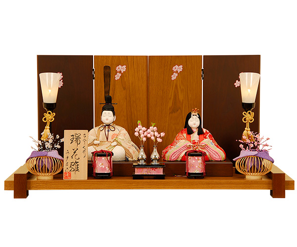 K-431真多呂作 親王飾り【木目込人形】