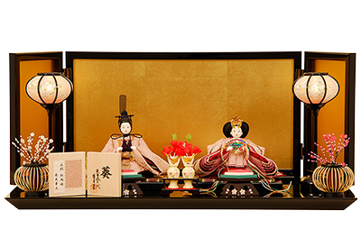 K-500 平飾り 雛人形　正絹着尺　松岡姫　南天華文　【柴田家千代】