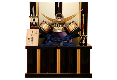 五月人形 K-19　上杉謙信公　25号　着用兜 収納飾り