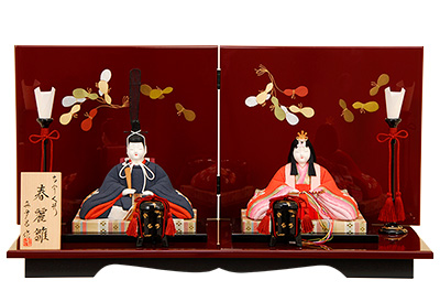 K-434 真多呂作 親王飾り【木目込人形】